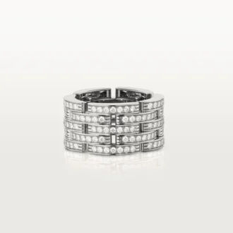 Anillo Maillon Panthere, cinco filas, pavé