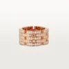 Anillo Maillon Panthere, cinco filas, pavé