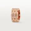 Anillo Maillon Panthere, cinco filas, pavé