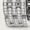 Anillo Maillon Panthere, cinco filas, pavé