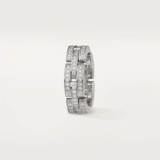 Anillo Maillon Panthere, triple fila, pavé