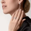 Anillo Maillon Panthere, triple fila, pavé