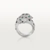 Anillo Panthere De Cartier, articulado, con pavé