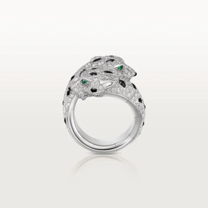 Anillo Panthere De Cartier, articulado, con pavé