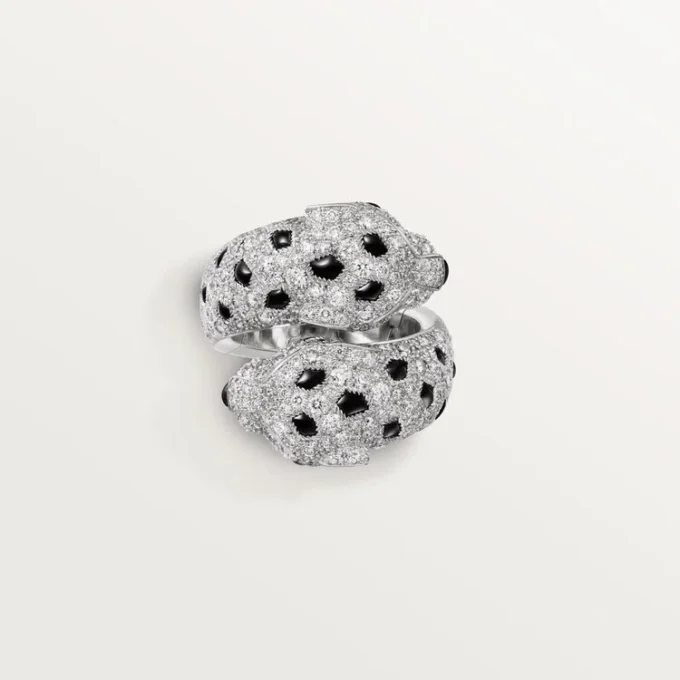 Anillo Panthere De Cartier, articulado, con pavé