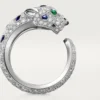 Anillo Panthere de Cartier, modelo mediano, semipavé