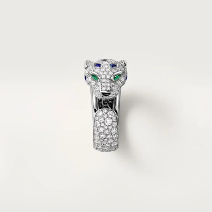 Anillo Panthere de Cartier, modelo mediano, semipavé