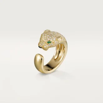 Anillo Panthere de Cartier – Oro amarillo, diamantes, esmeraldas, ónix – Cartier