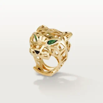Anillo Panthere de Cartier – Oro amarillo, granates tsavorita, ónix – Cartier