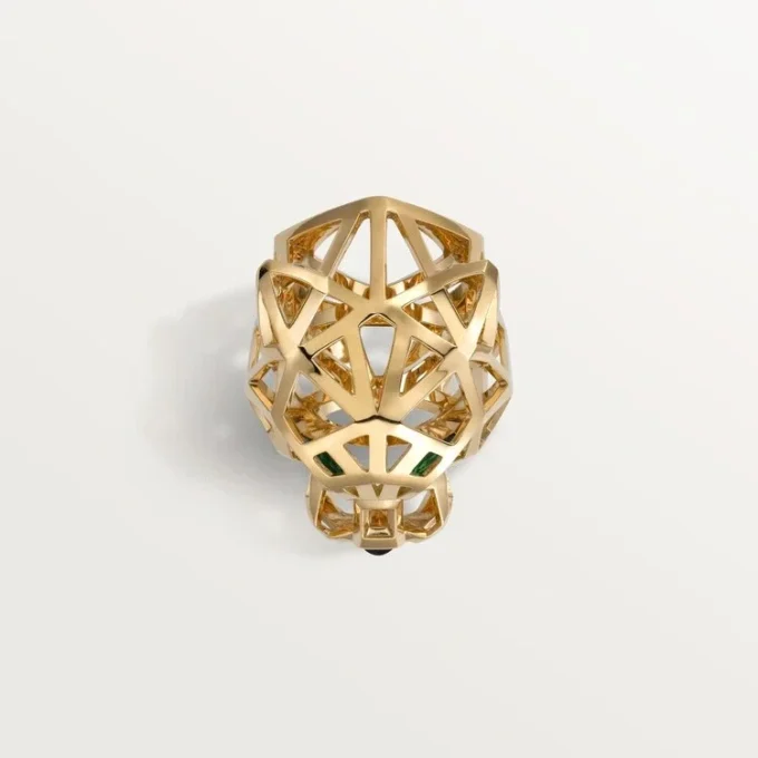 Anillo Panthere de Cartier – Oro amarillo, granates tsavorita, ónix – Cartier