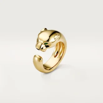 Anillo Panthere de Cartier – Oro amarillo, ónix, granate tsavorita – Cartier