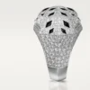 Anillo Panthere De Cartier – Oro blanco, diamantes, esmeraldas, ónix – Cartier