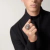 Anillo Panthere de Cartier – Oro blanco sin rodiar, granates tsavorita, ónix – Cartier