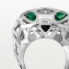 Anillo Panthere de Cartier – Oro blanco sin rodiar, granates tsavorita, ónix – Cartier