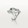 Anillo Panthere de Cartier – Oro blanco sin rodiar, granates tsavorita, ónix – Cartier