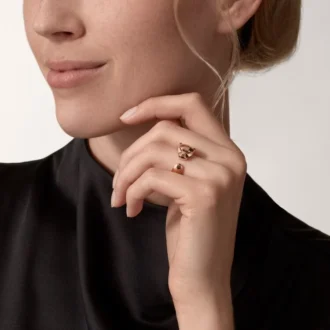 Anillo Panthere de Cartier – Oro rosa, granates tsavorita, ónix – Cartier