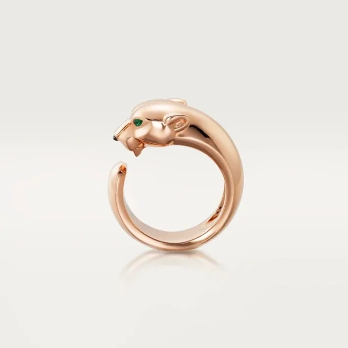 Anillo Panthere de Cartier – Oro rosa, granates tsavorita, ónix – Cartier