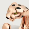 Anillo Panthere de Cartier – Oro rosa, granates tsavorita, ónix – Cartier