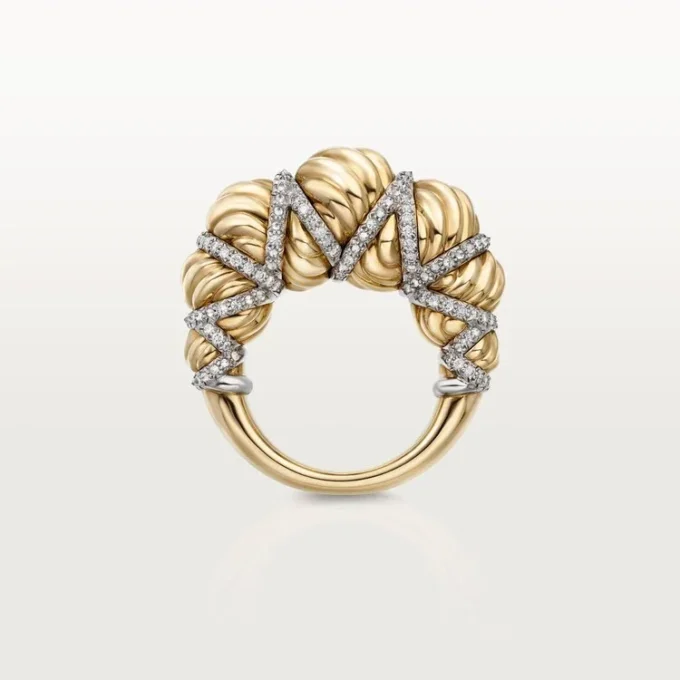 Anillo Tressage de Cartier Libre, diamantes