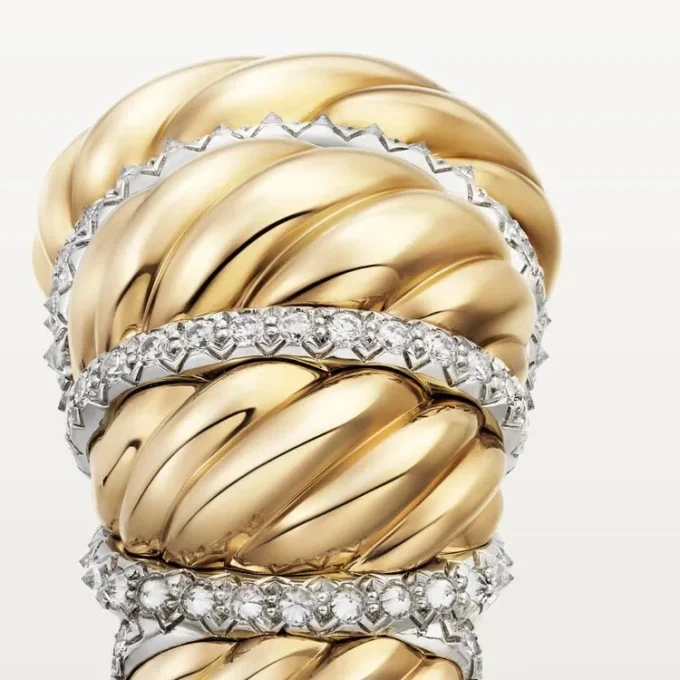 Anillo Tressage de Cartier Libre, diamantes