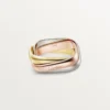 Anillo Trinity, forma cojín, modelo clásico
