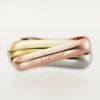 Anillo Trinity, forma cojín, modelo clásico