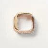 Anillo Trinity, forma cojín, modelo grande, pavé