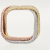 Anillo Trinity, forma cojín, modelo grande, pavé