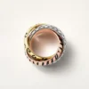Anillo Trinity, laca, semipavé