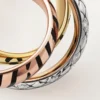 Anillo Trinity, laca, semipavé
