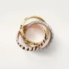 Anillo Trinity, laca, semipavé