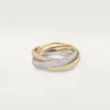 Anillo Trinity, modelo clásico, pavé