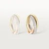 Anillo Trinity, modelo clásico, semipavé