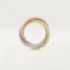 Anillo Trinity, modelo grande, pavé