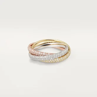 Anillo Trinity, modelo pequeño, pavé