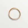 Anillo Trinity, modelo pequeño, pavé