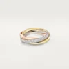 Anillo Trinity, modelo pequeño, semipavé