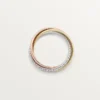 Anillo Trinity, modelo pequeño, semipavé