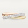 Anillo Trinity, modelo pequeño, semipavé