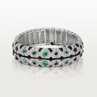 Brazalete Panthere De Cartier, esmeralda, pavé