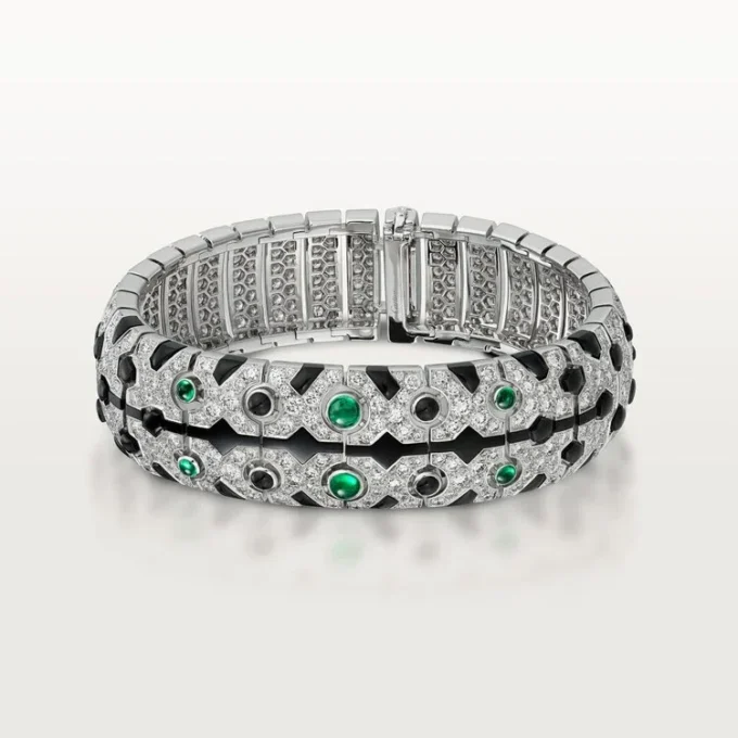 Brazalete Panthere De Cartier, esmeralda, pavé