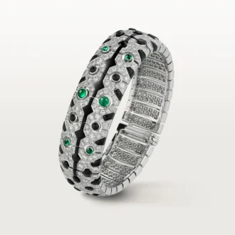 Brazalete Panthere De Cartier, esmeralda, pavé