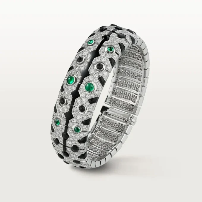 Brazalete Panthere De Cartier, esmeralda, pavé
