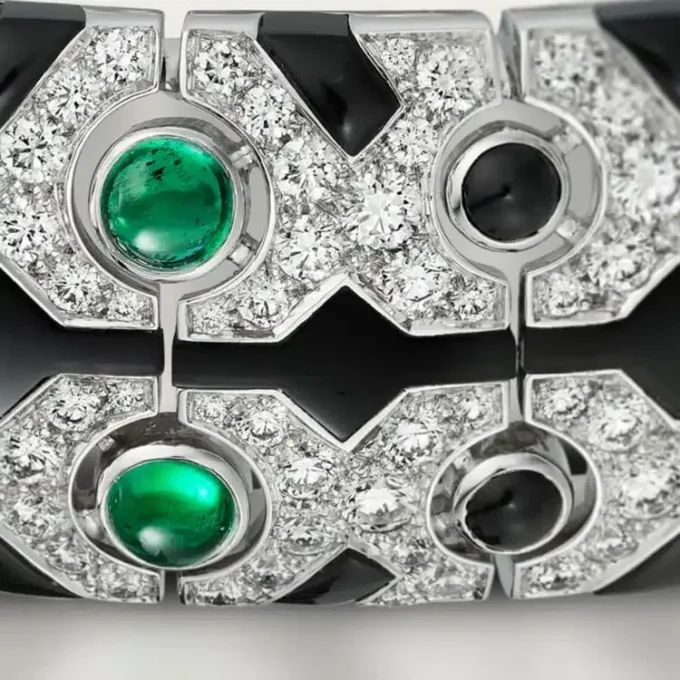 Brazalete Panthere De Cartier, esmeralda, pavé