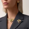 Broche Faune Et Flore De Cartier, diamantes amarillos, naranjas y marrones, pavé