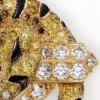 Broche Faune Et Flore De Cartier, diamantes amarillos, naranjas y marrones, pavé