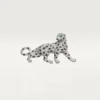 Broche Panthere De Cartier – Oro blanco, esmeraldas, ónix, diamantes – Cartier