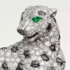 Broche Panthere De Cartier – Oro blanco, esmeraldas, ónix, diamantes – Cartier