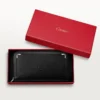 Cartera internacional con cremallera, Must de Cartier – Piel de becerro negra, acabado en paladio – Cartier