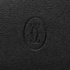 Cartera internacional con fuelles, Must de Cartier – Piel de becerro negra, acabado en acero inoxidable – Cartier